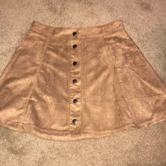 She + Sky Dresses & Skirts - She+Sky Suede Button Up Skirt